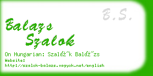 balazs szalok business card